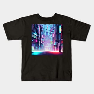 Cyberpunk Street View Kids T-Shirt